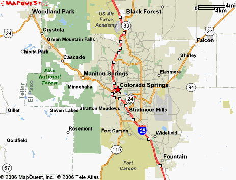 Peterson Air Force Base Local Area Map